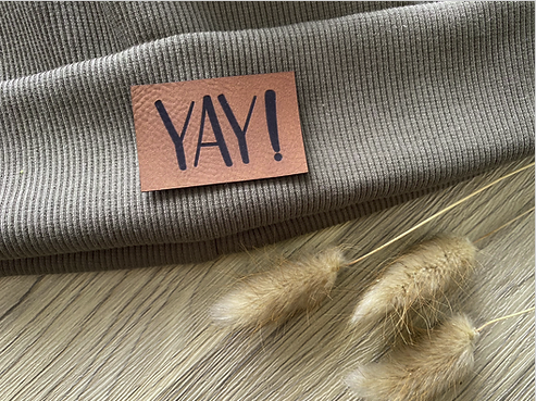 leather label ''YAY''