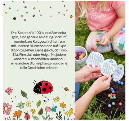 Blumenmurmeln Naturabenteuer, 100er Dose | DIY-Set