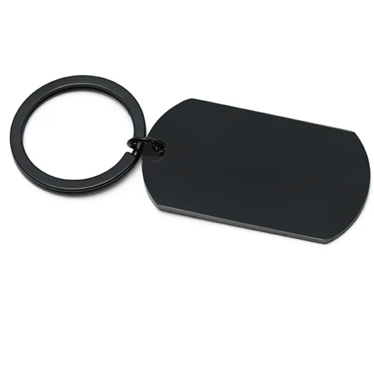 Schlüsselanhänger Dog Tag Schwarz