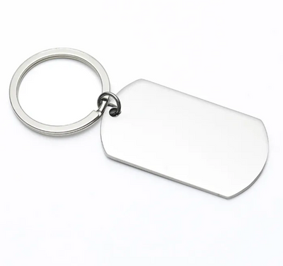 Schlüsselanhänger Dog Tag Silber
