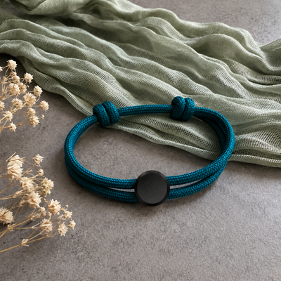 DIY Paracord-Armband mit Metallschieber Schwarz Rund | Verstellbar & handgefertigt