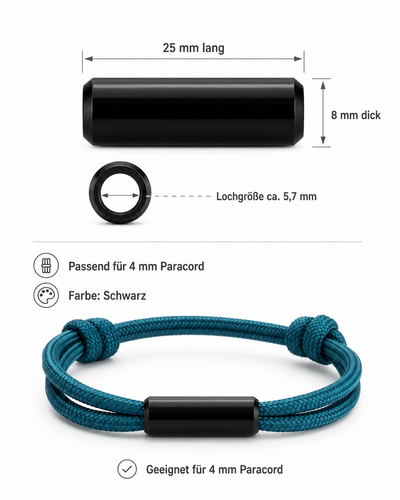 DIY Metallschieber Röhre für Paracord-Armbänder