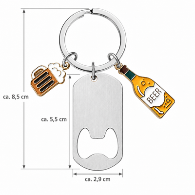 Schlüsselanhänger Flaschenöffner Bier