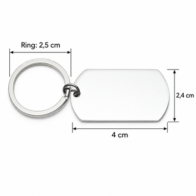 Schlüsselanhänger Dog Tag Schwarz