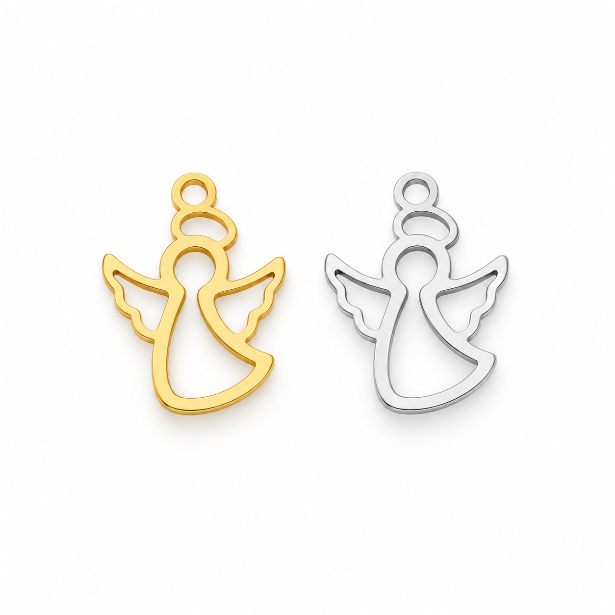 Schmuck Charm Mini Engel Outline