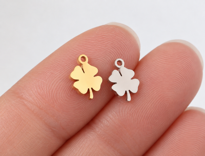 Schmuck Charm Kleeblatt Mini