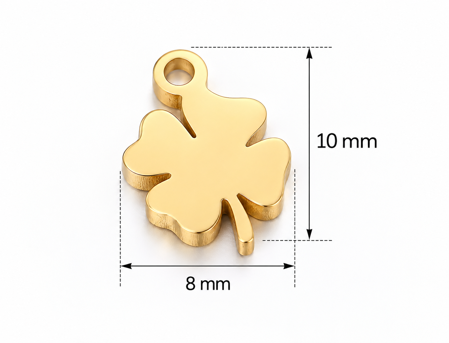 Schmuck Charm Kleeblatt Mini