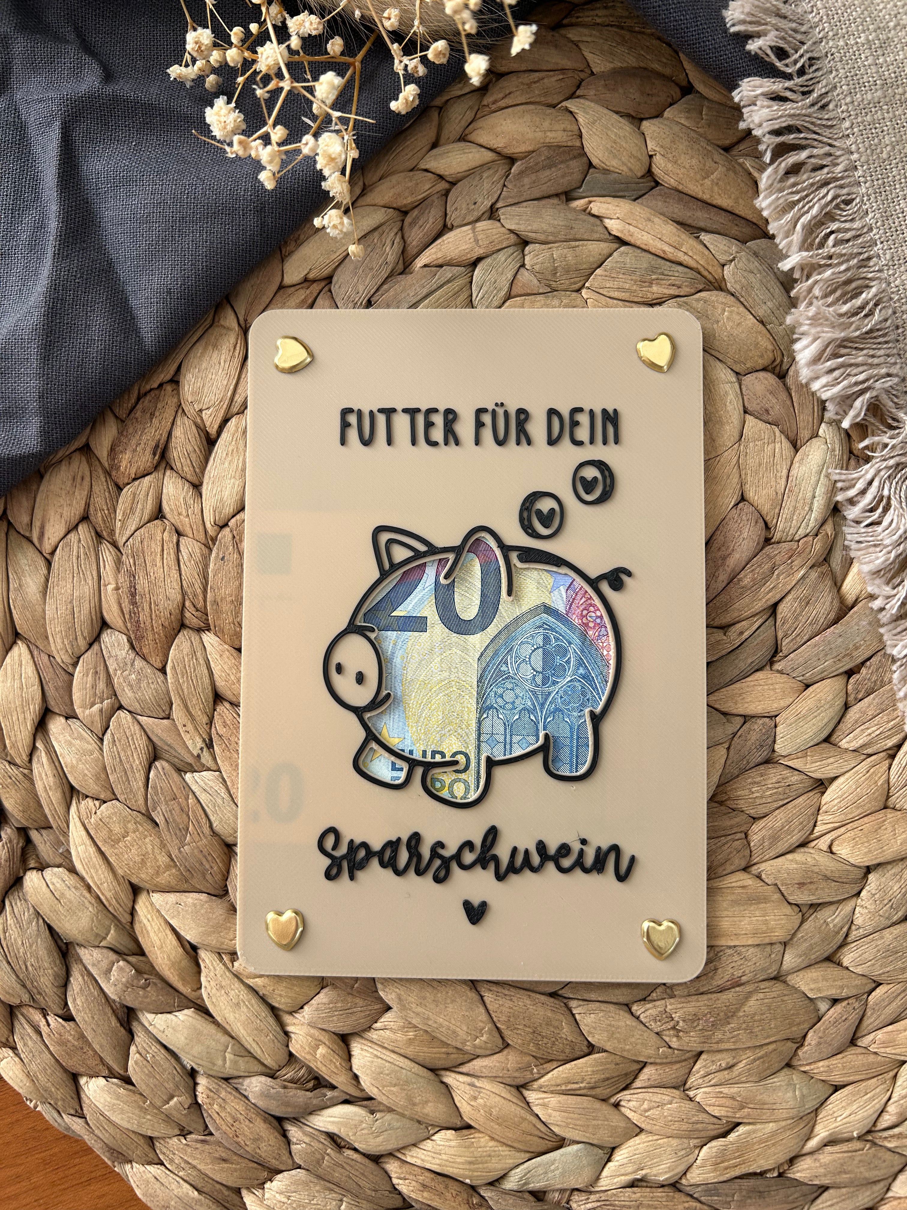 Geldgeschenk Karte - Kreative Verpackung für Geldgeschenke - Finanzspritze, Dankeschön & Geschenkidee Danke Sparschwein