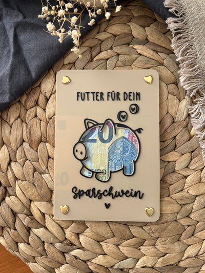 Geldgeschenk Karte - Kreative Verpackung für Geldgeschenke - Finanzspritze, Dankeschön & Geschenkidee Danke Sparschwein