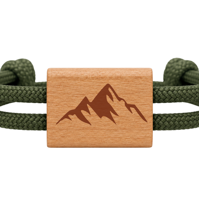 Berg | Paracord-/Segelseil-Armband aus Kirschholz