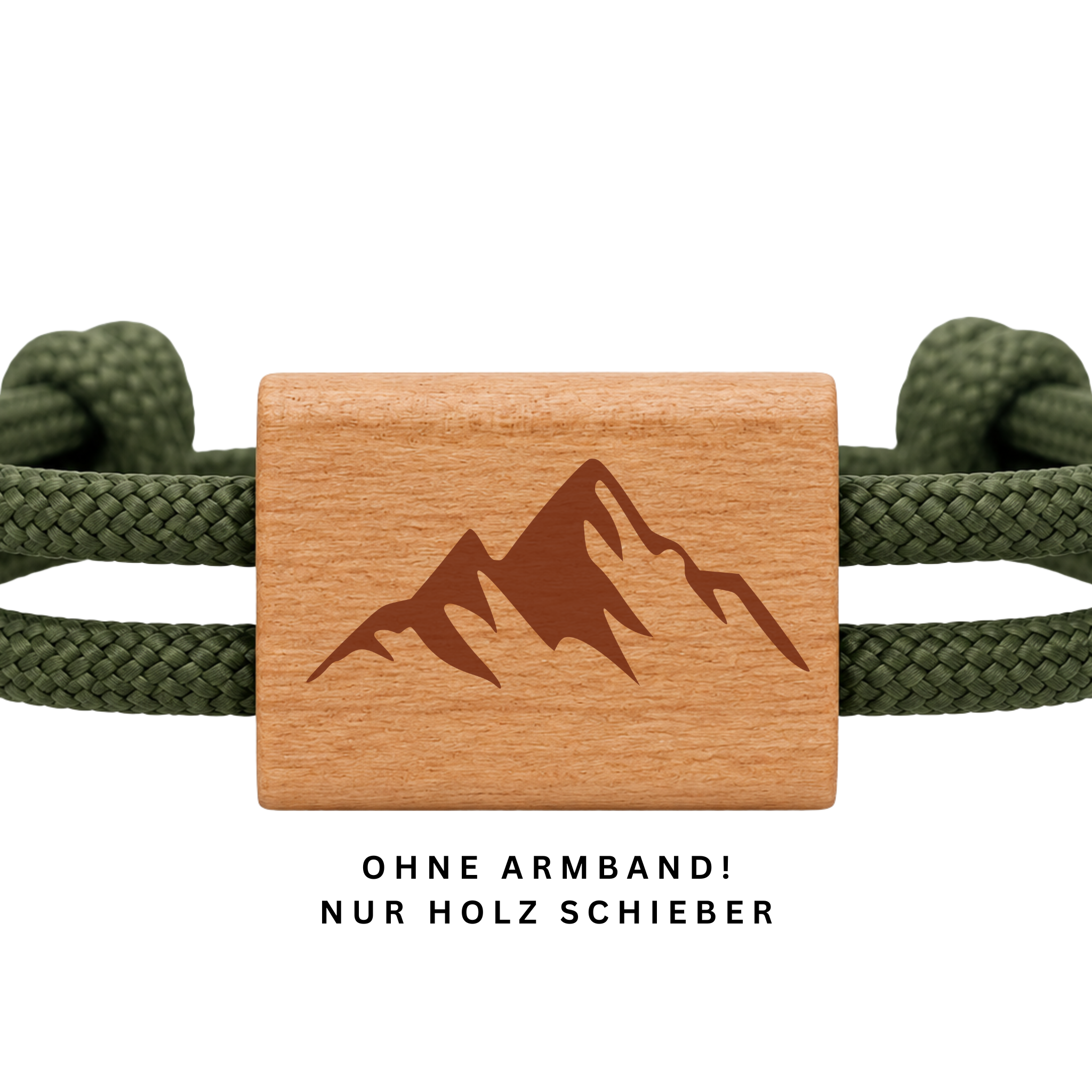 Berg | DIY Holzschieber aus Kirschholz für Paracord- und Segelseil-Armbänder