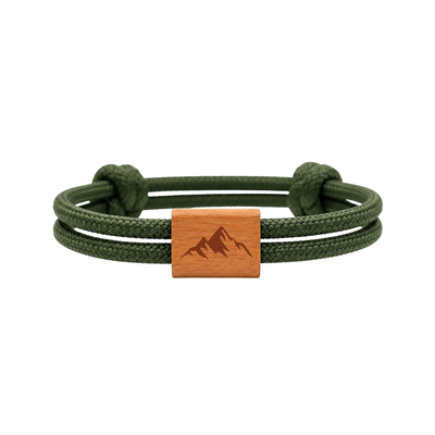 Berg | Paracord-/Segelseil-Armband aus Kirschholz