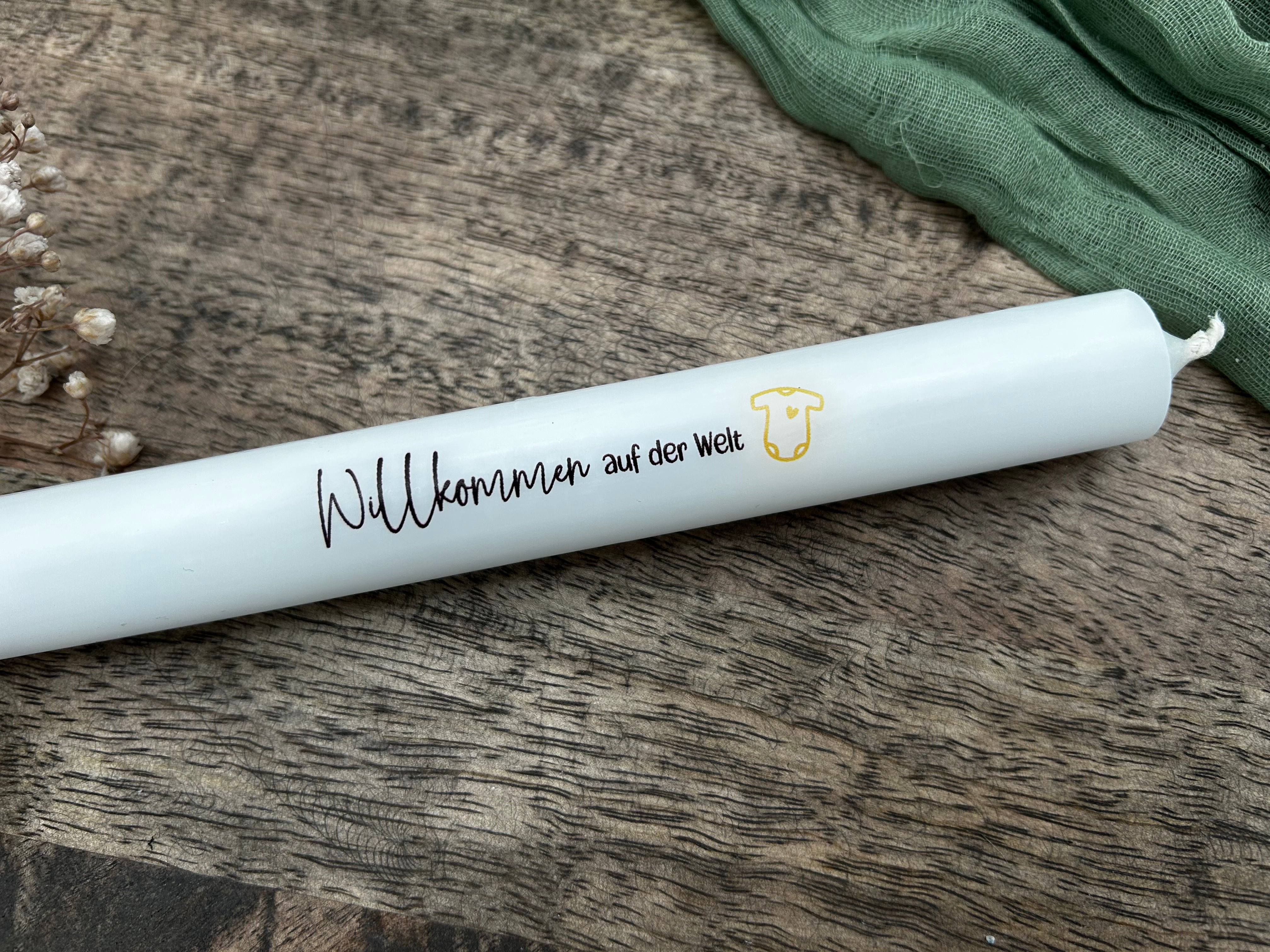 Kerze zur Geburt – Geschenk Baby – Willkommen kleines Wunder