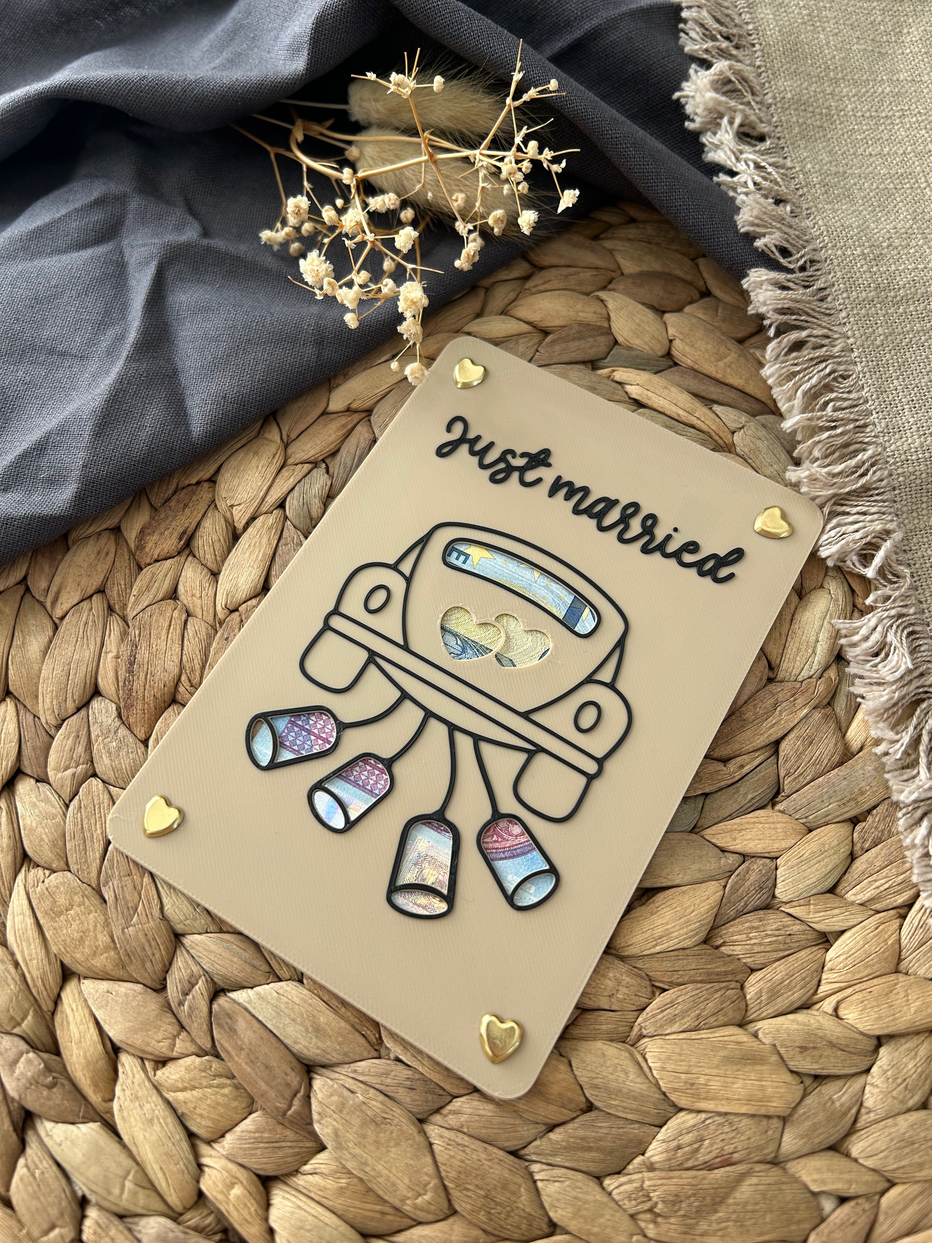 Geldgeschenk Hochzeit - Geldgeschenkkarte für das Brautpaar - Kreative Geschenkidee zur Hochzeit