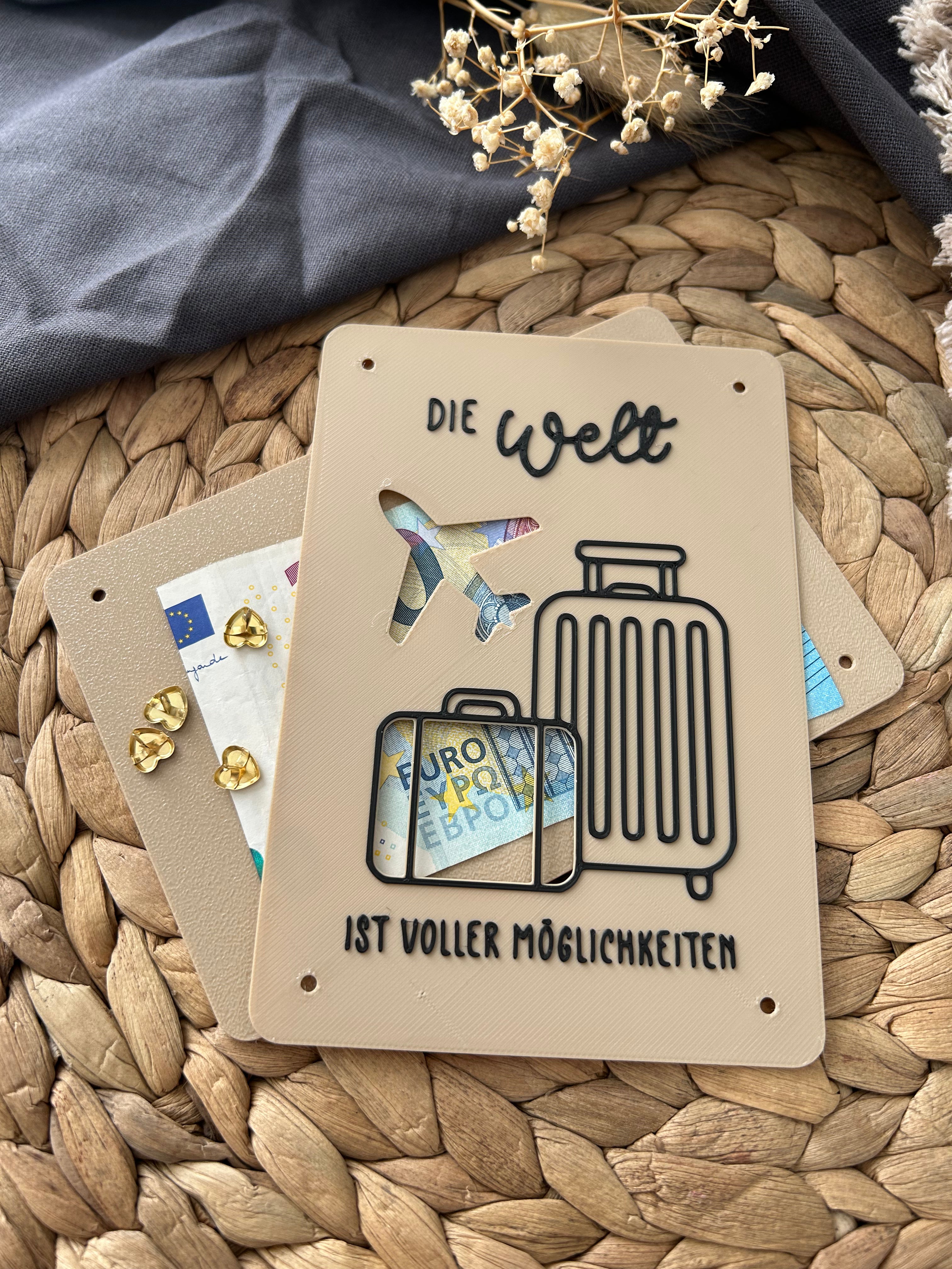 Geldgeschenk Karte - Kreative Verpackung für Geldgeschenke - Finanzspritze, Dankeschön & Geschenkidee Danke Koffer