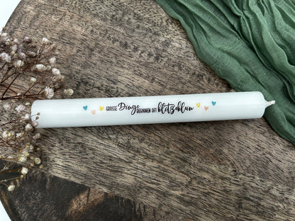 Kerze zur Geburt – Geschenk Baby – Willkommen kleines Wunder