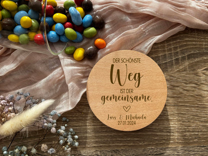 Der schönste Weg | Personalisiertes Vorratsglas zur Hochzeit