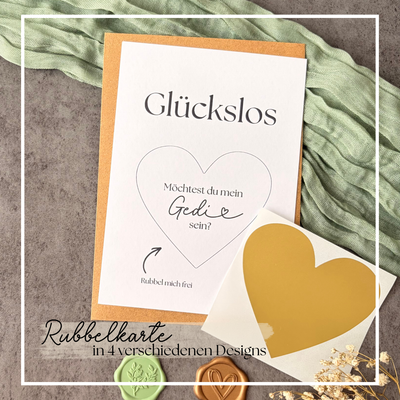 Rubbelkarte „Willst du mein Gedi sein?“ in vier Designs