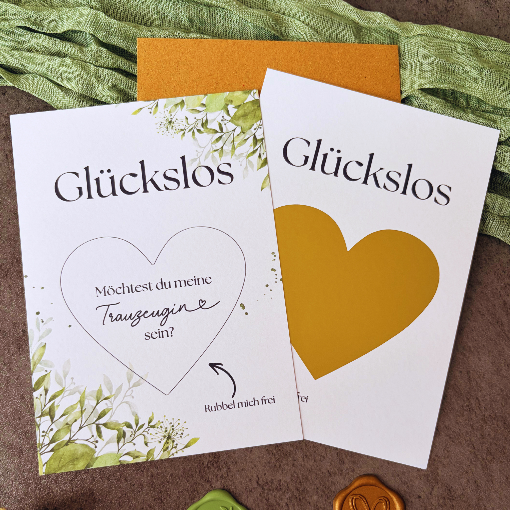 Rubbelkarte Glückslos „Willst du meine Trauzeugin sein“ - Trauzeugin fragen