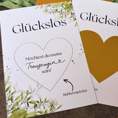 Rubbelkarte Glückslos „Willst du meine Trauzeugin sein“ - Trauzeugin fragen