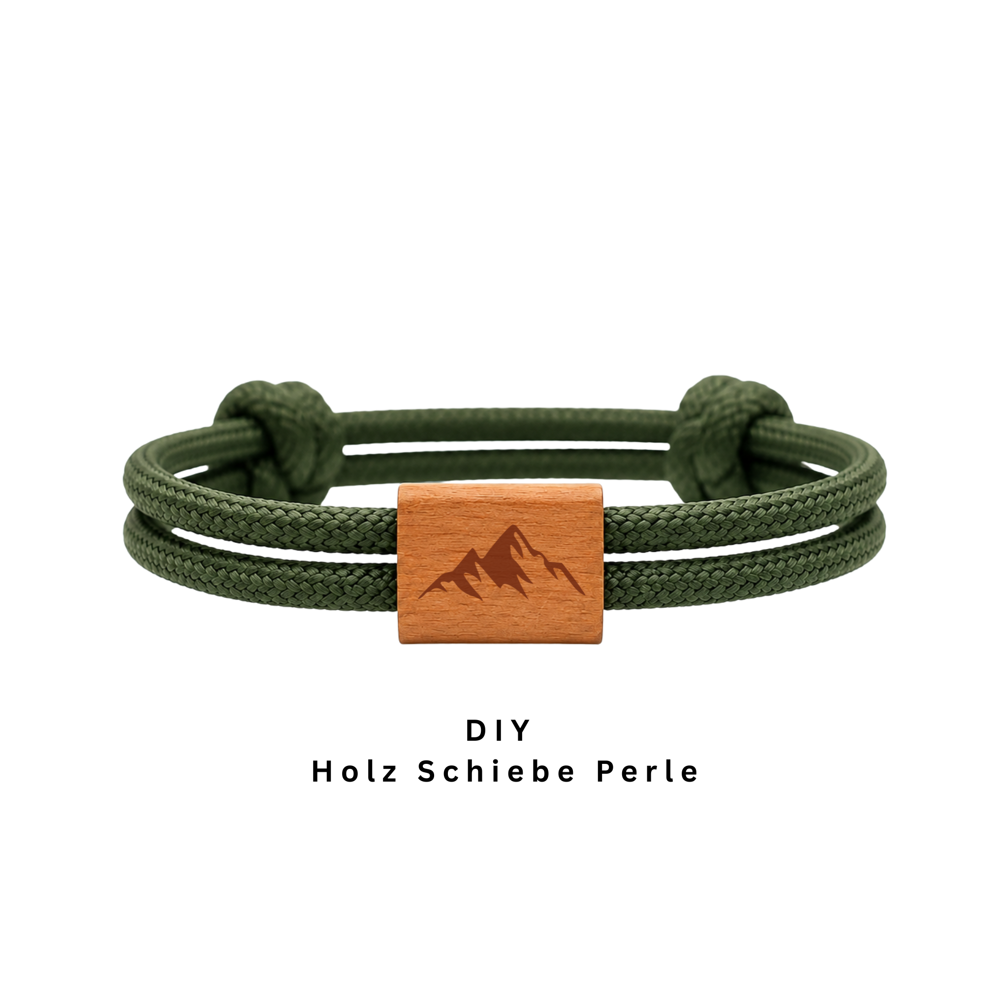 Berg | DIY Holzschieber aus Kirschholz für Paracord- und Segelseil-Armbänder