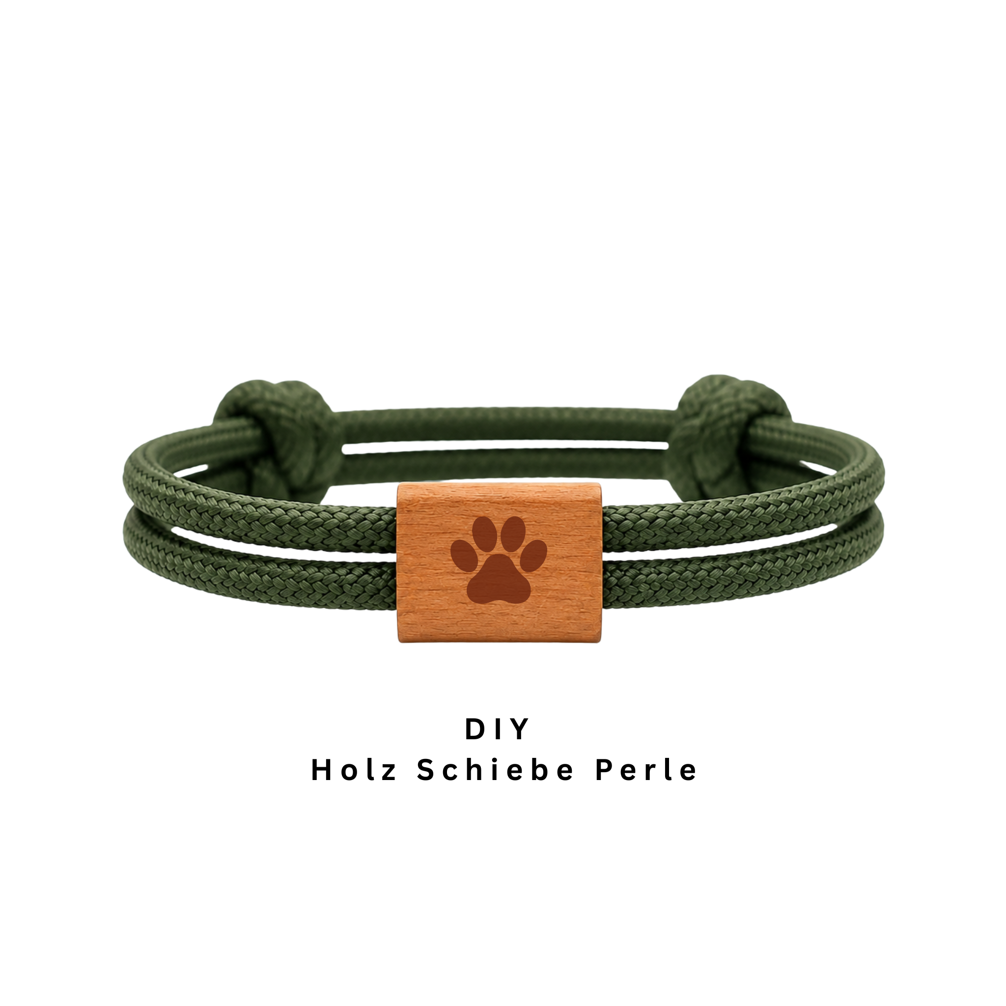 Pfote | DIY Holzschieber aus Kirschholz für Paracord- und Segelseil-Armbänder