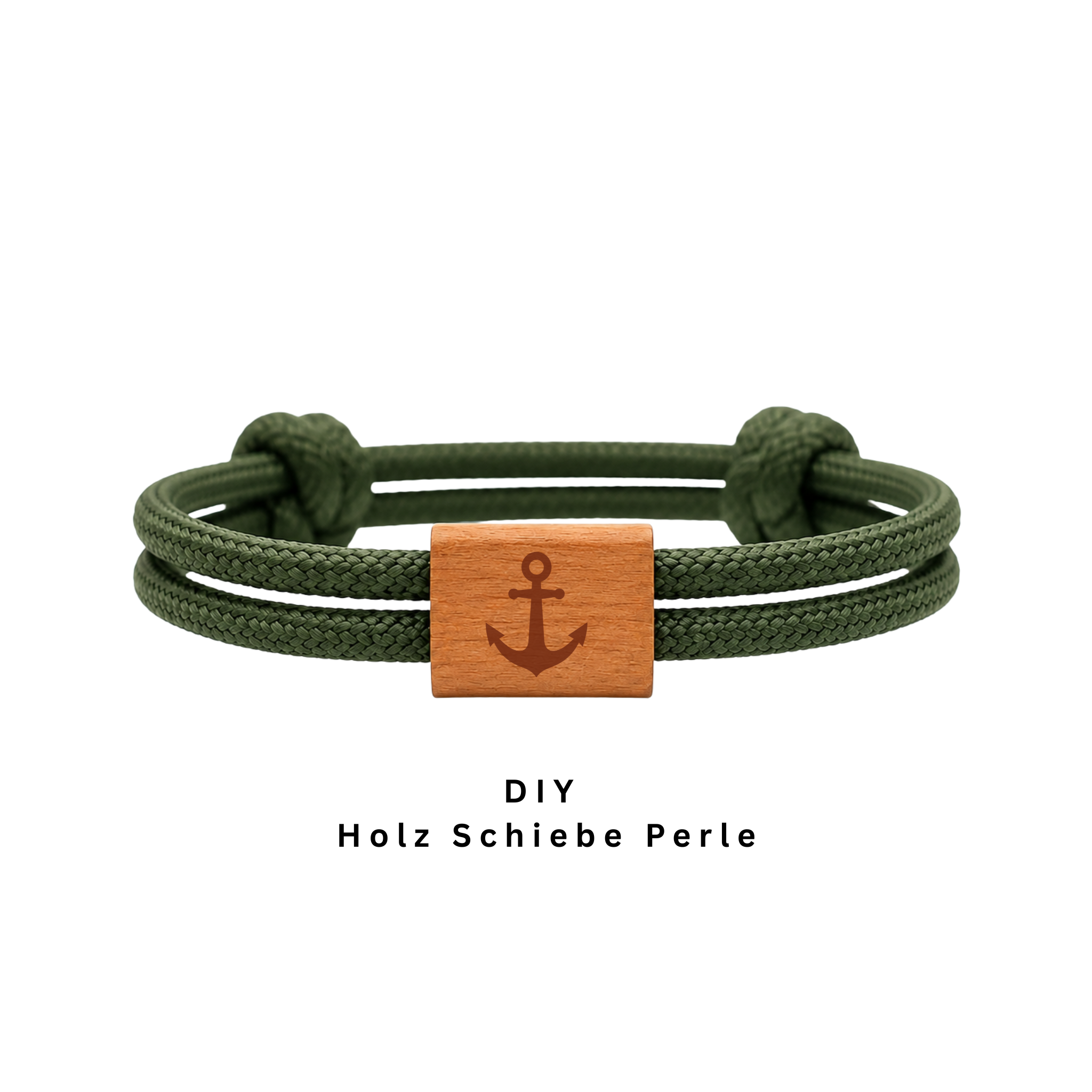 Anker | DIY Holzschieber aus Kirschholz für Paracord- und Segelseil-Armbänder