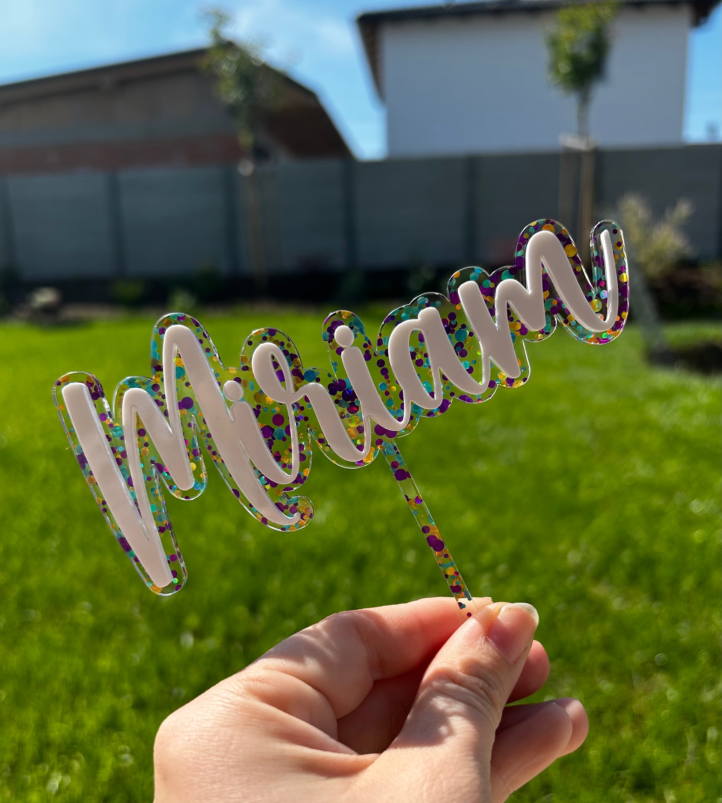 Caketopper Glitter Acrylic