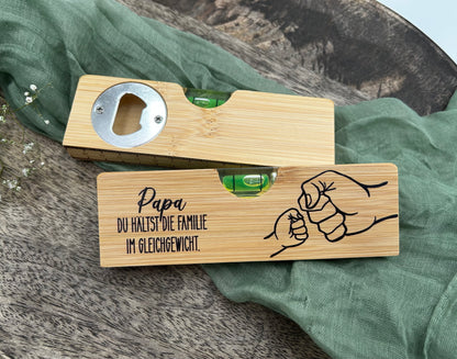 Papa | Bottle opener / spirit level