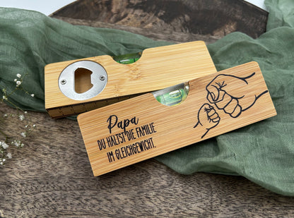 Papa | Bottle opener / spirit level