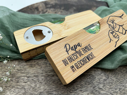 Papa | Bottle opener / spirit level