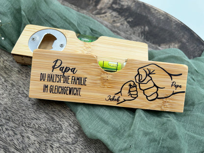 Papa | Bottle opener / spirit level