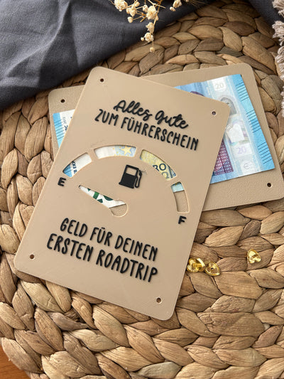 Geldgeschenk Führerschein - Geldgeschenkkarte zur bestandenen Fahrprüfung - Kreative Geschenkidee für Fahranfänger