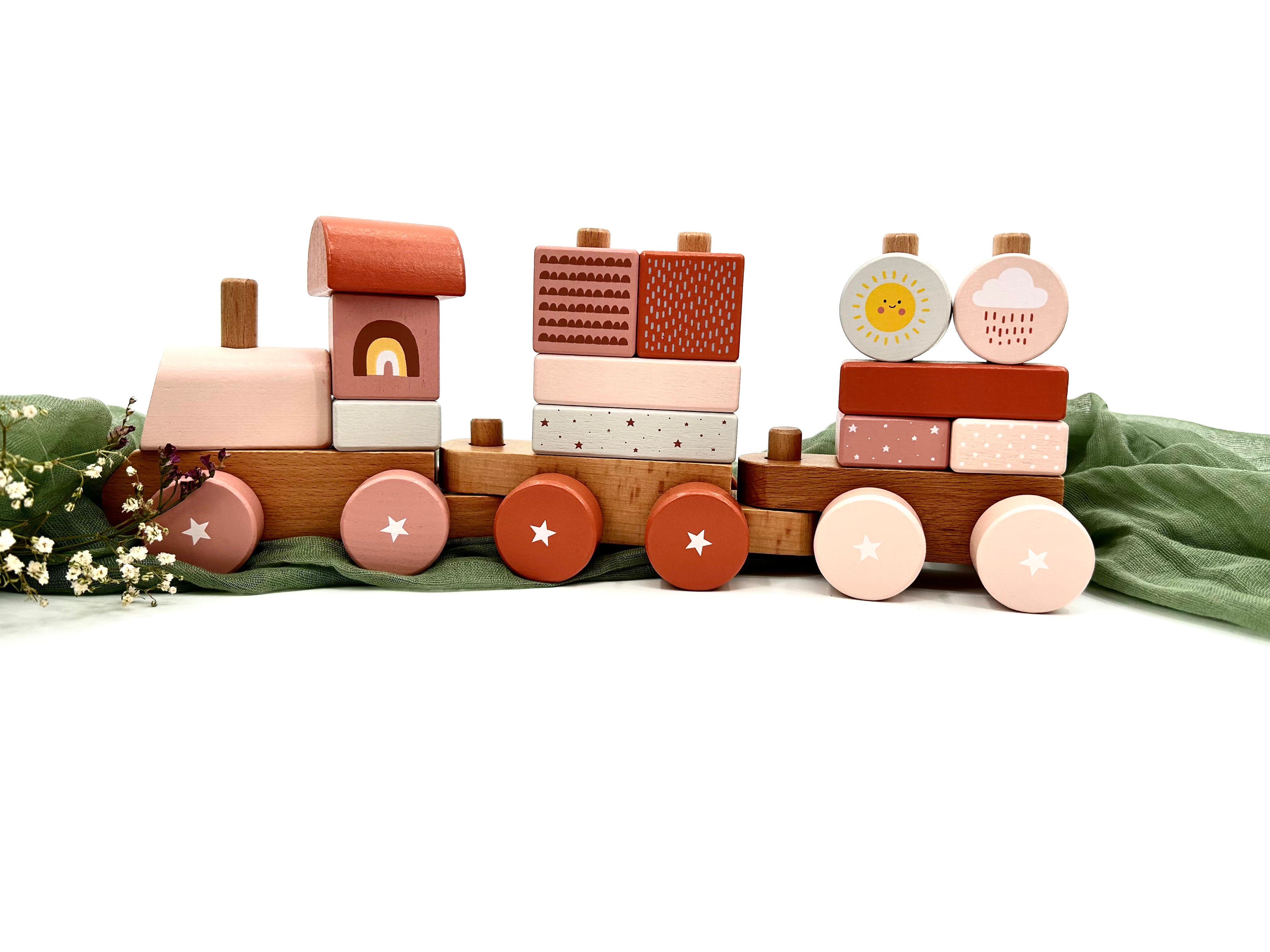 Birth Train Pink | Baby/Children's Wooden Train