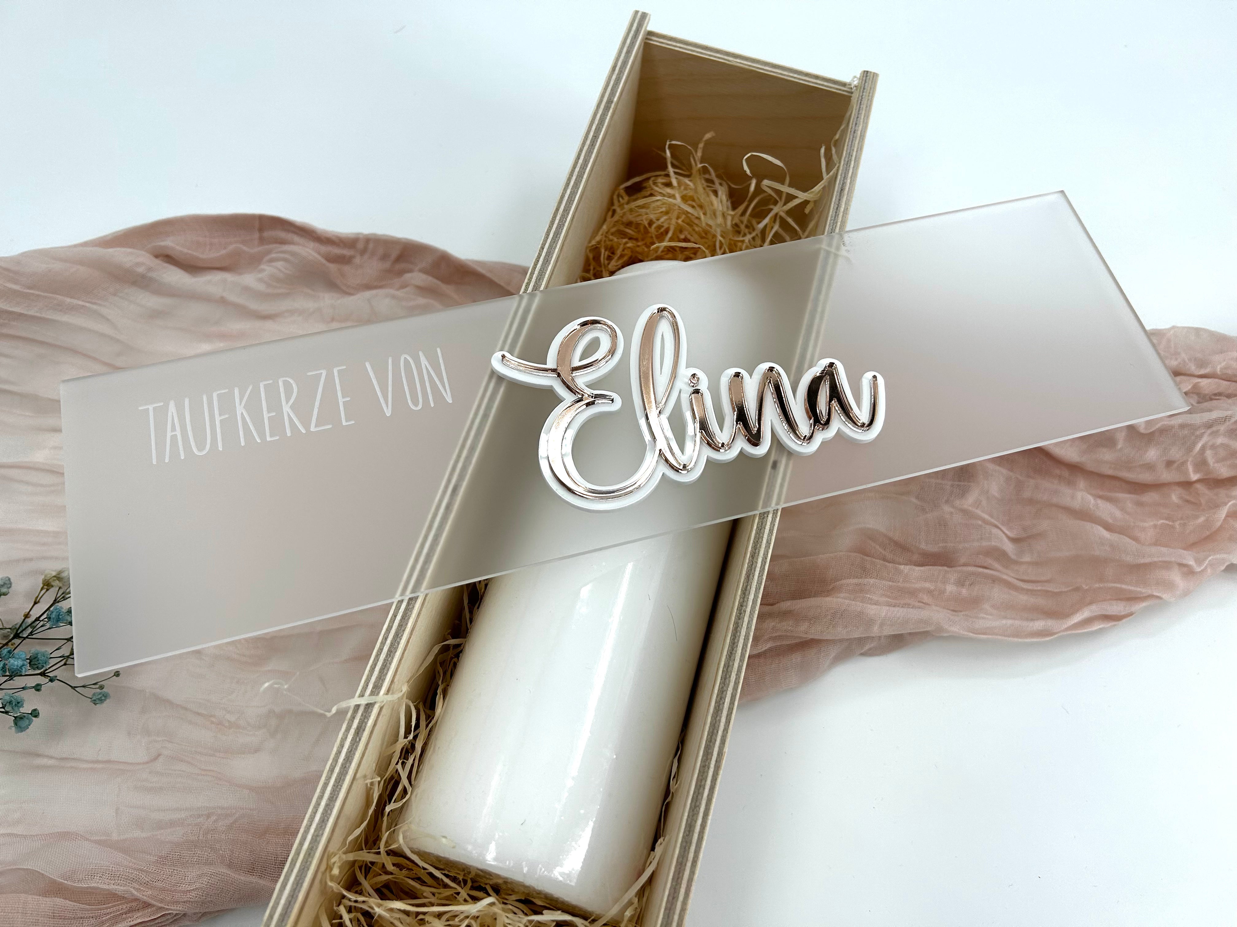 Candle Box Satin/Transparent | Baptism &amp; Wedding