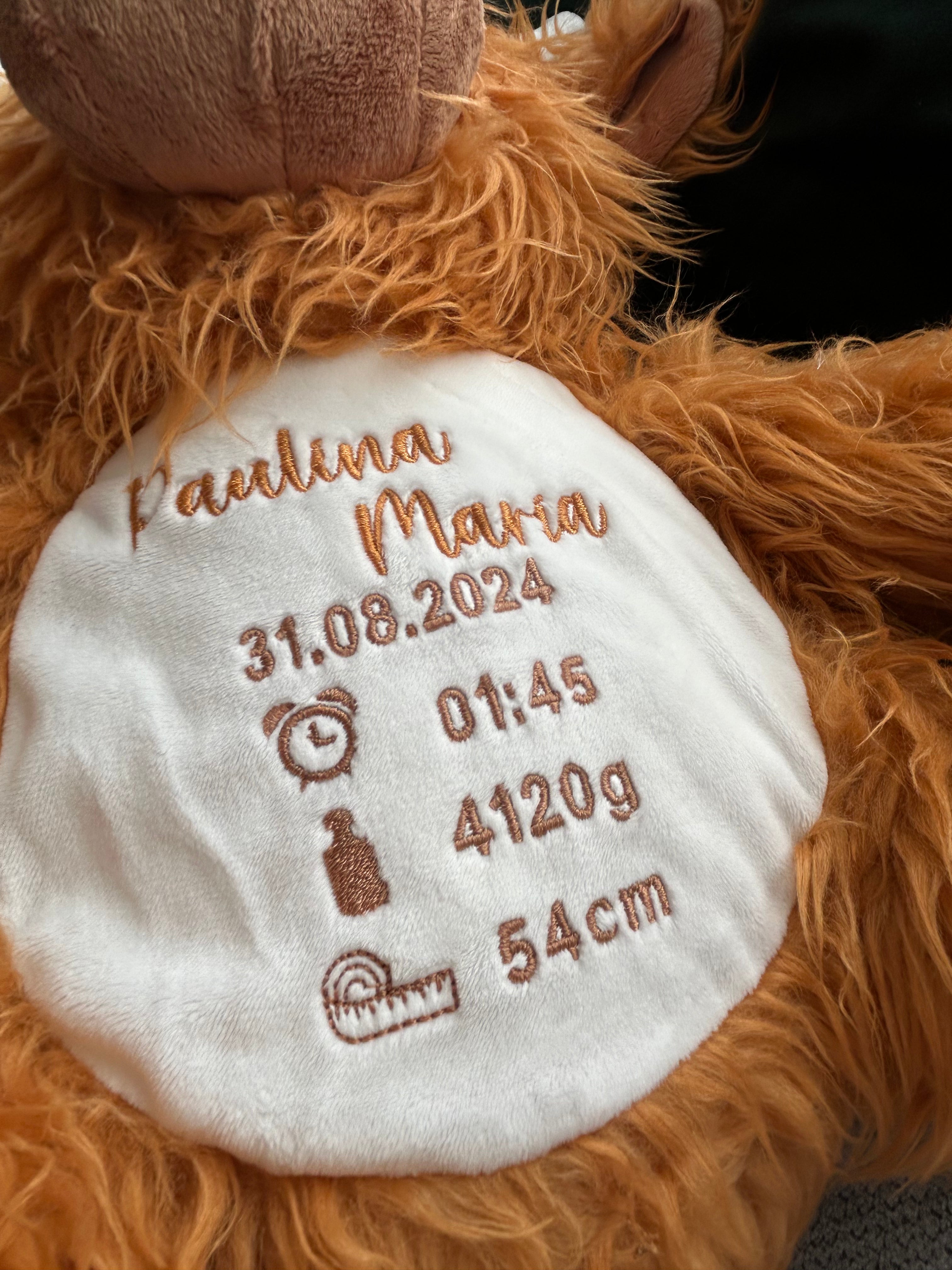 stuffed animals with birth dates 