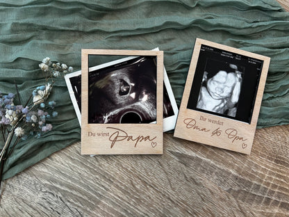 Polaroid Rahmen Ultraschallbild | Du wirst Papa | Schwangerschaftsverkündung | Baby Reveal Party