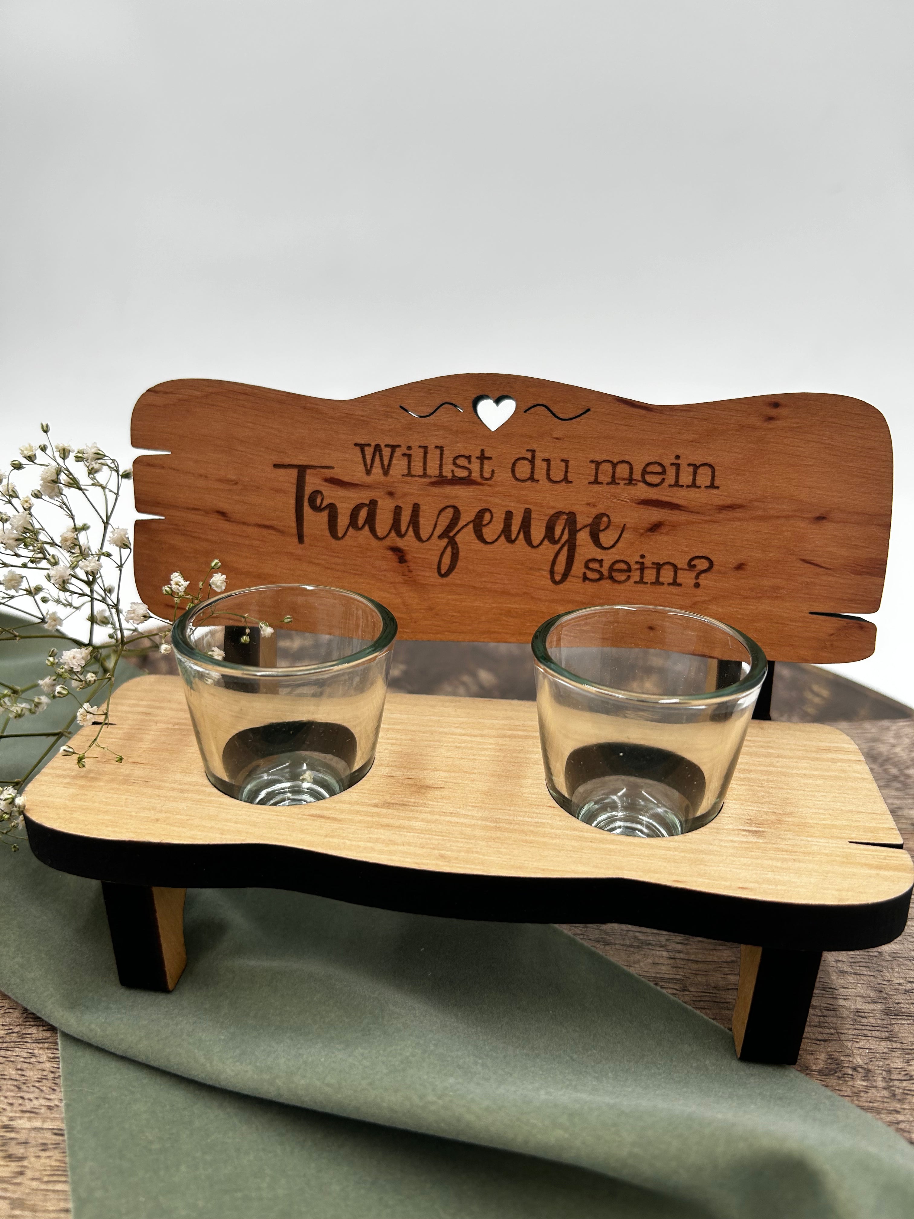 Best man | Personalized liquor bench including glasses