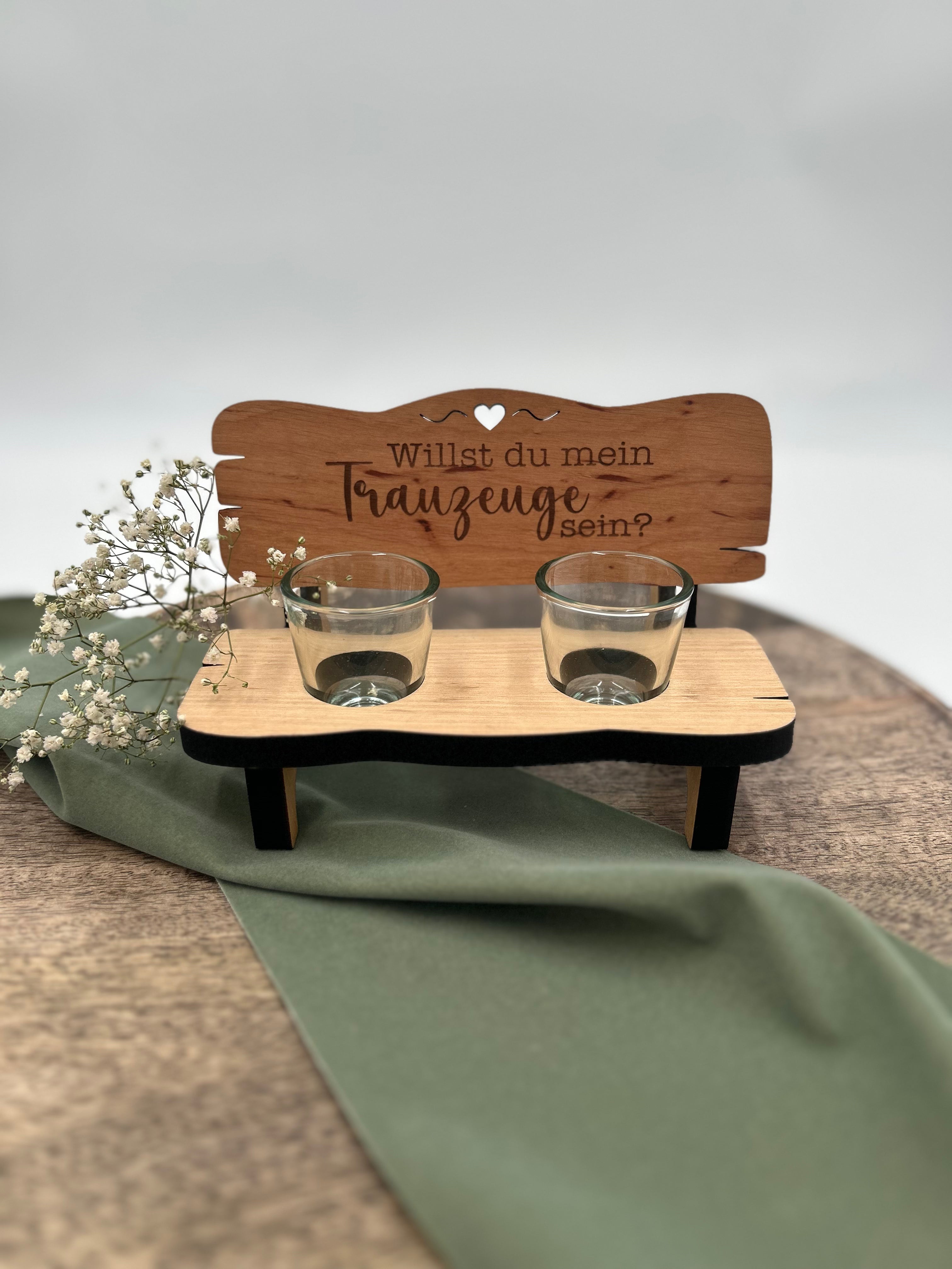 Best man | Personalized liquor bench including glasses