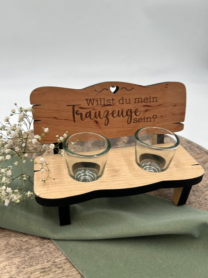 Best man | Personalized liquor bench including glasses