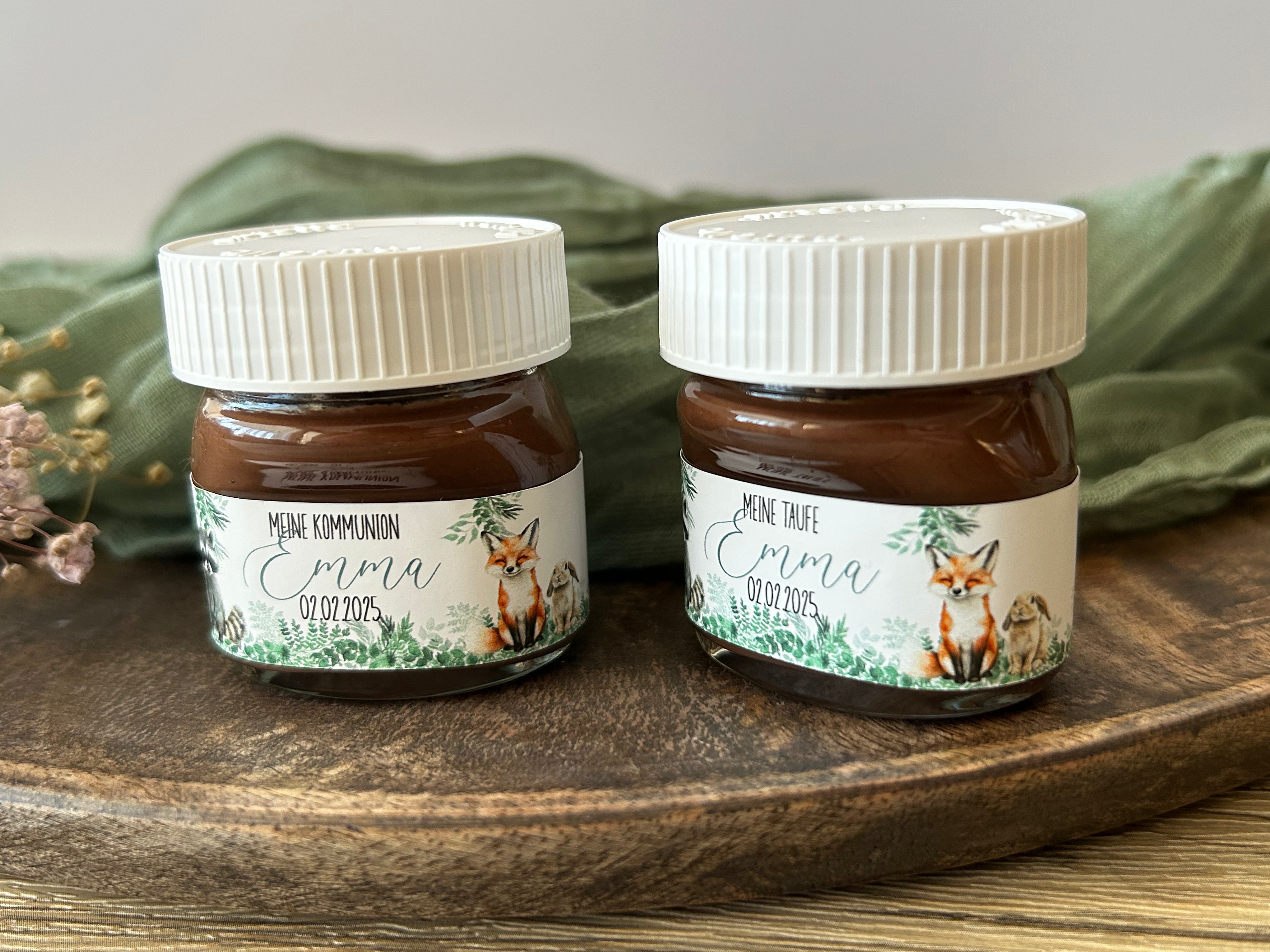 Mini Nutella Aufkleber | Waldtiere