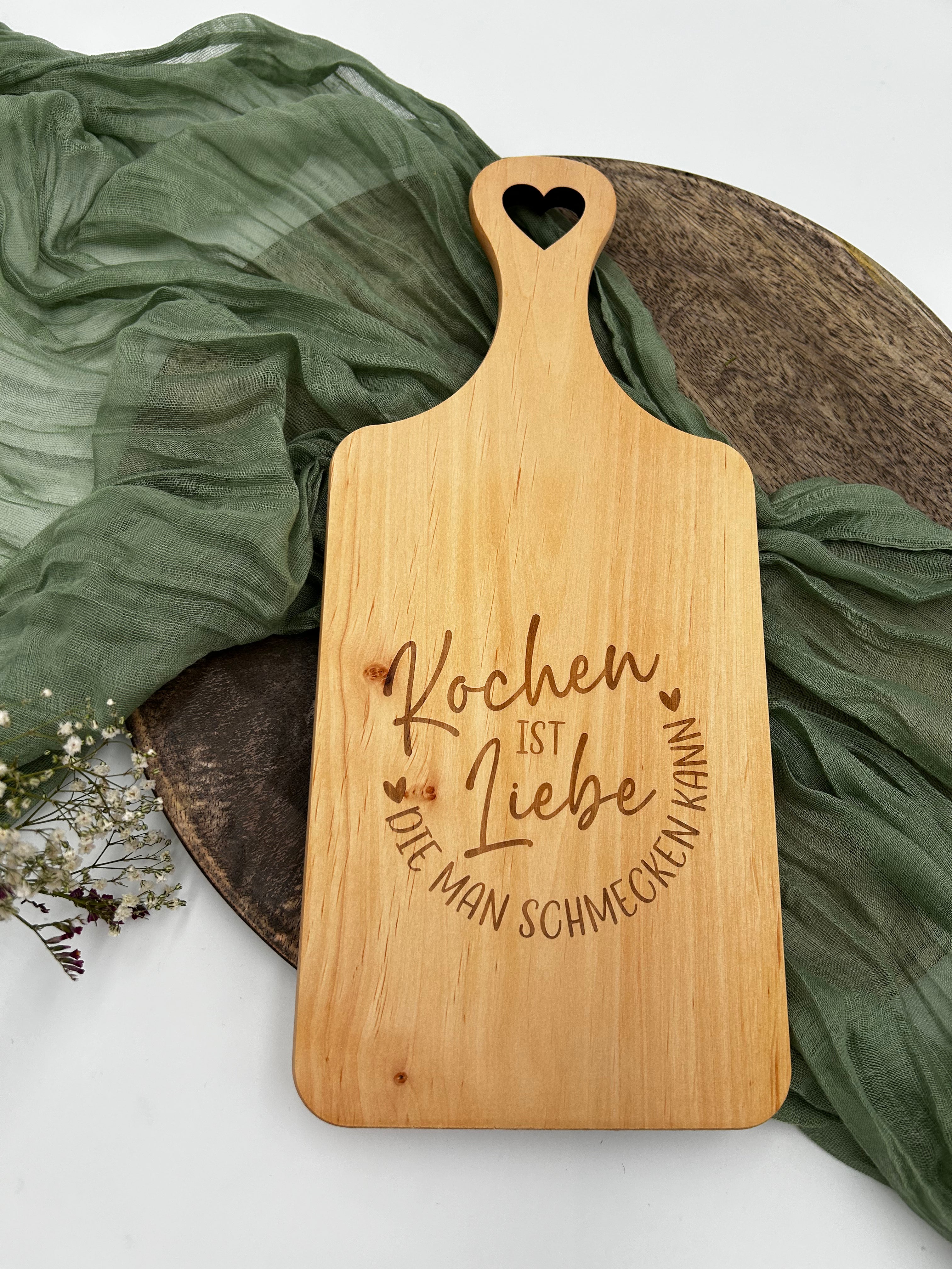 wooden board ''Cooking is Love''