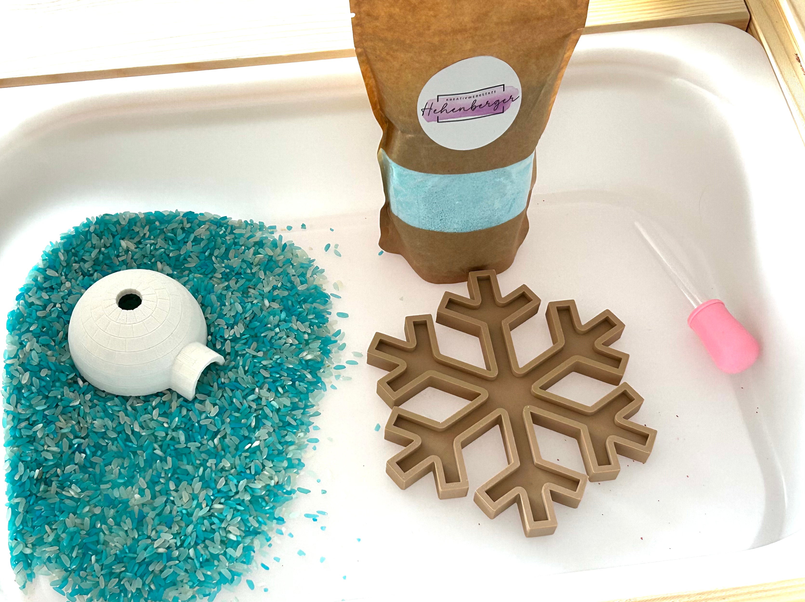 Schneeflocke – Montessori Zubehör für Wasserspiele