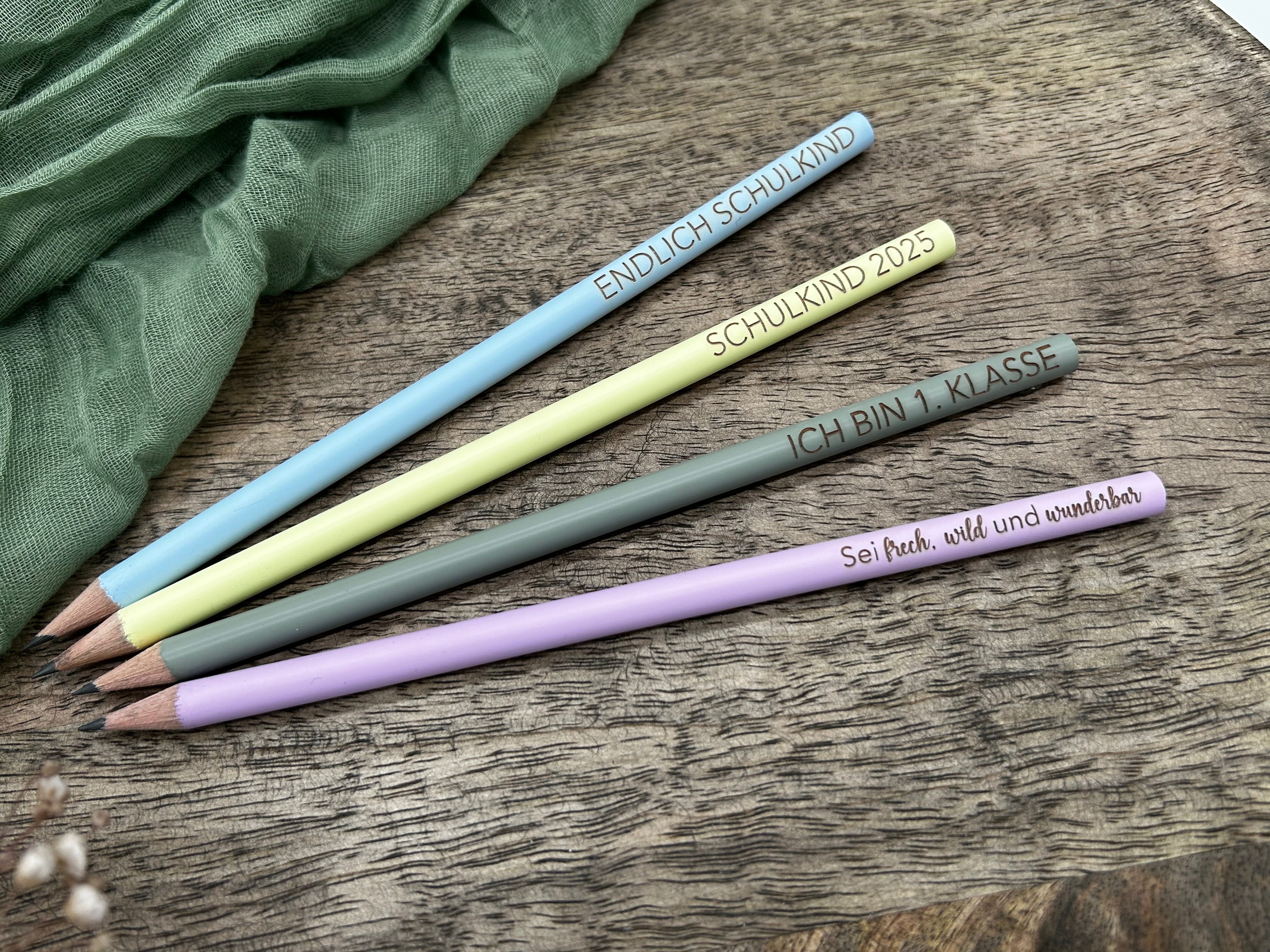 Bleistift Schulkind |  Personalisierter Bleistift zur Einschulung – Geschenk für Schulkinder
