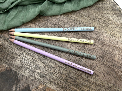 Bleistift Schulkind |  Personalisierter Bleistift zur Einschulung – Geschenk für Schulkinder