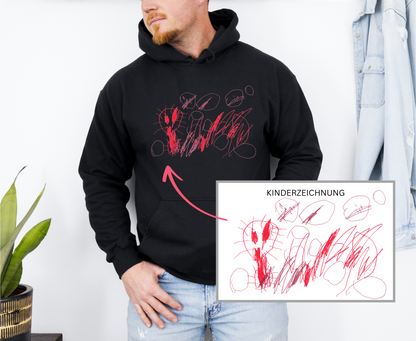 Personalisierter Pullover mit Kinderzeichnung – Unisex Sweatshirt für Mama & Papa