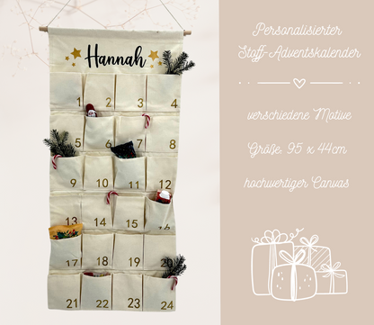 Personalisierter Adventskalender Stoff