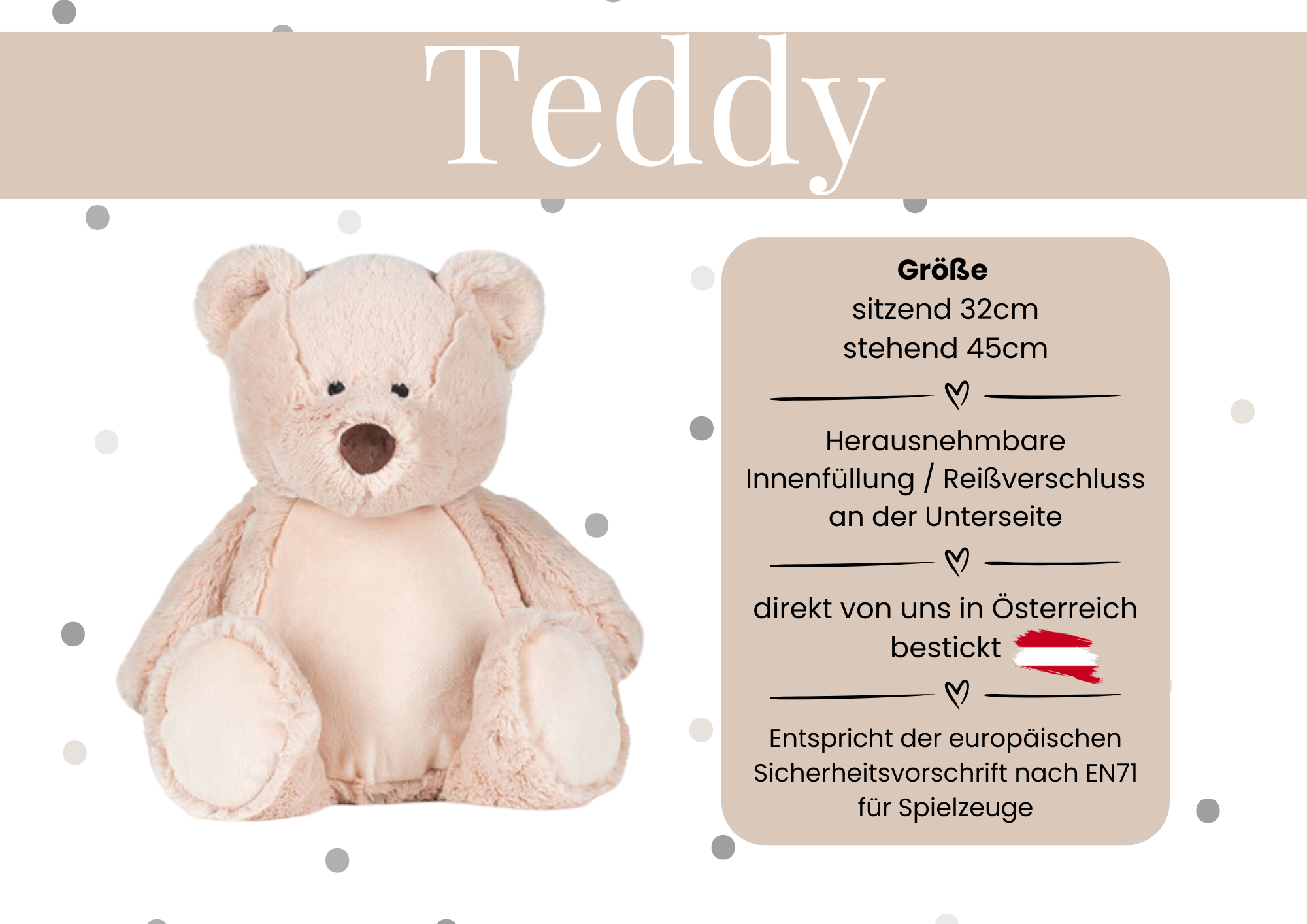 cuddly toys with name and date of birth 