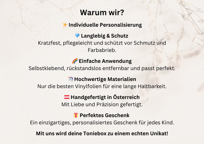 Waldtiere 2 | Personalisierter Aufkleber für die Toniebox