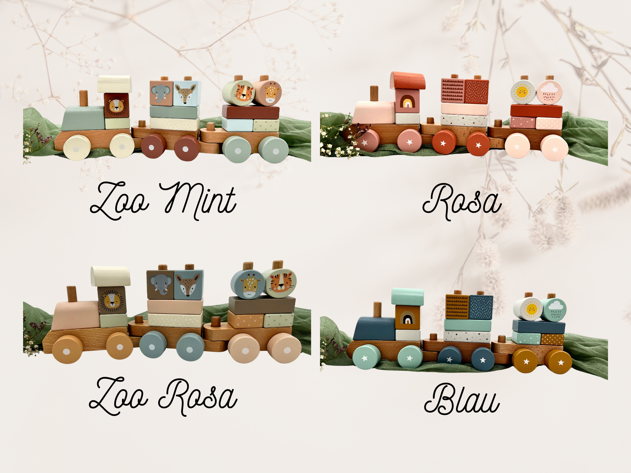 Birth Train Blue | Baby/Children's Wooden Train